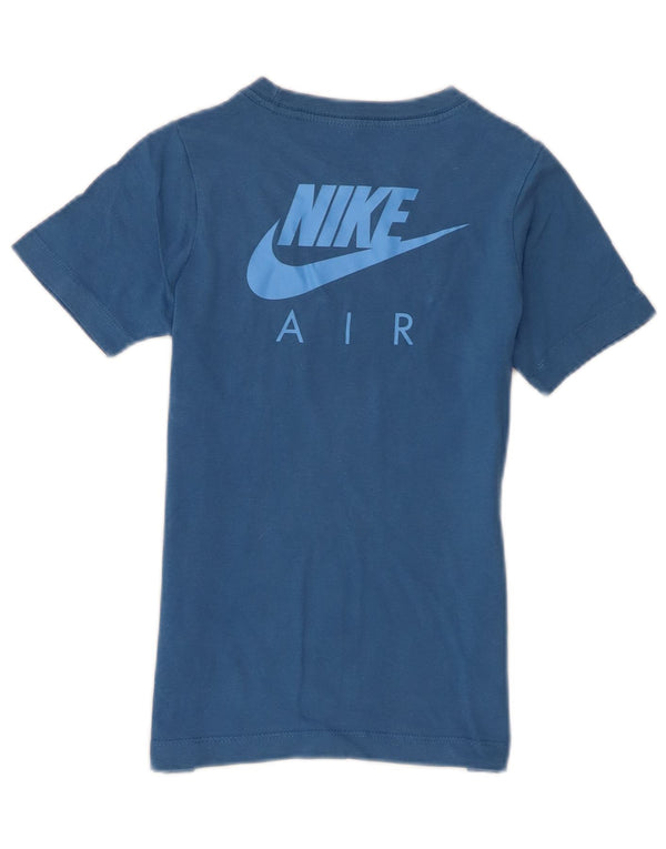 Tricou grafic Nike pentru băieți Top 7-8 ani XS Bumbac albastru