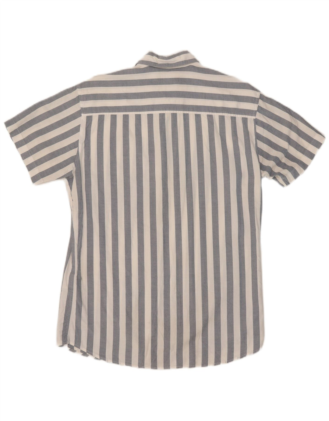 Cămașă Jack & Jones pentru bărbați cu mânecă scurtă, bumbac cu dungi albastre medii