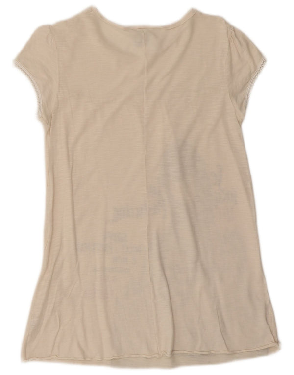 Tricou grafic Benetton pentru fete Top 11-12 ani 2XL bumbac alb