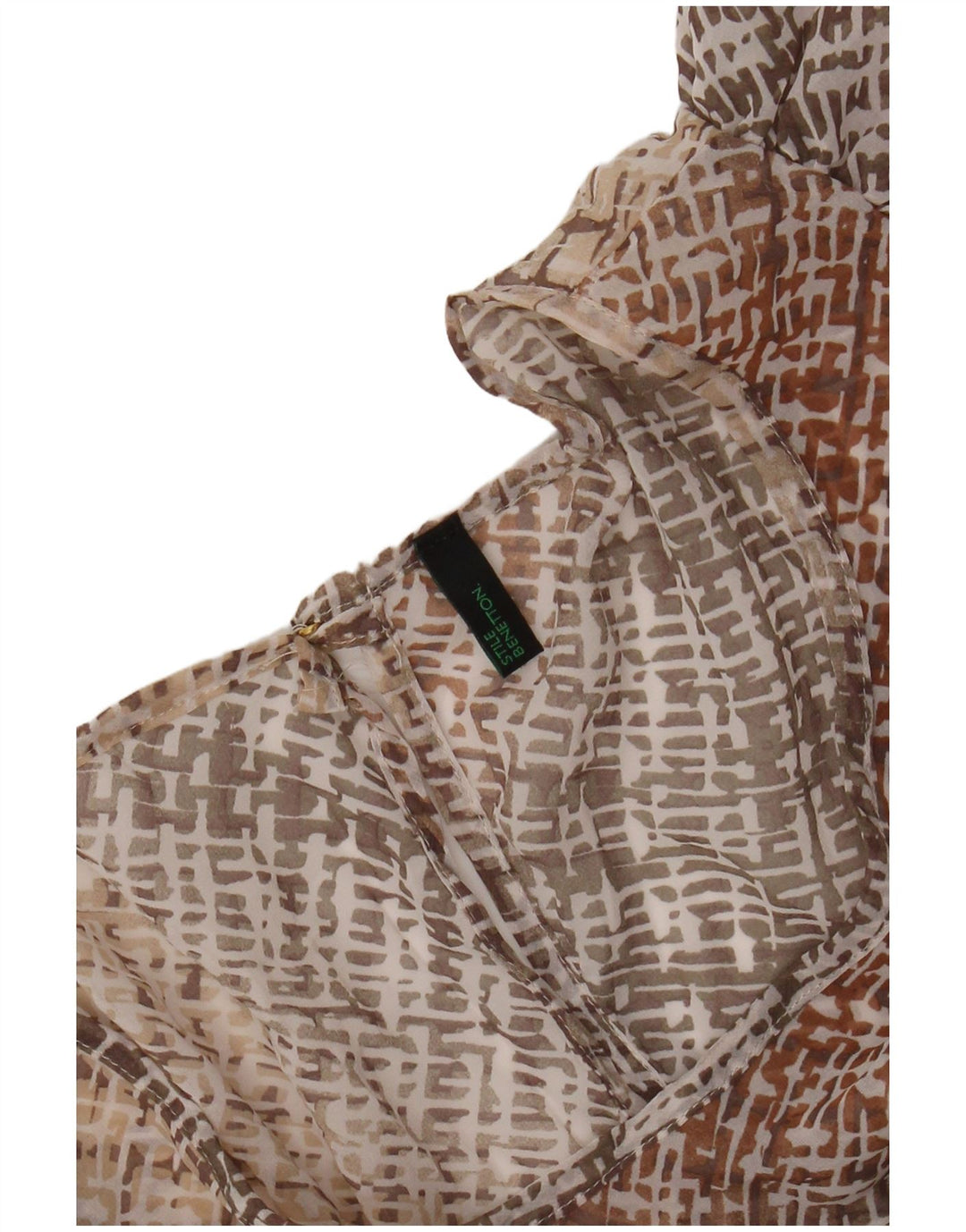 BENETTON Rochie A-Line Liliac pentru femei UK 12 Medium Beige Check