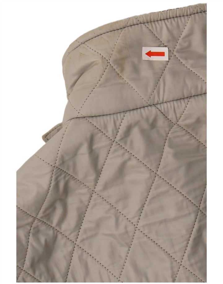 BARBOUR Womens Quilted Jacket UK 8 Small  Grey Polyamide