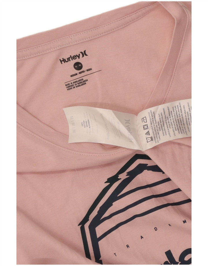 Tricou grafic pentru bărbați Hurley Top din bumbac roz mediu