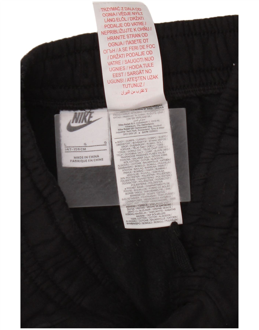 Pantaloni de trening grafic pentru băieți NIKE Pantaloni de jogging 12-13 ani mare negru