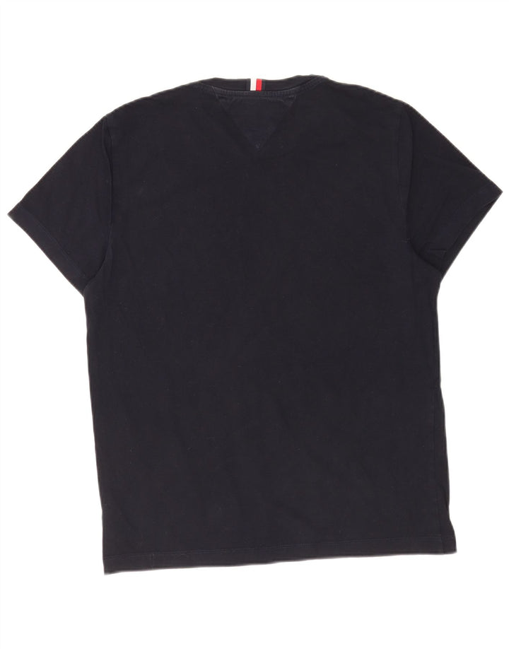 Tricou Tommy Hilfiger pentru bărbați, bumbac mediu albastru bleumarin