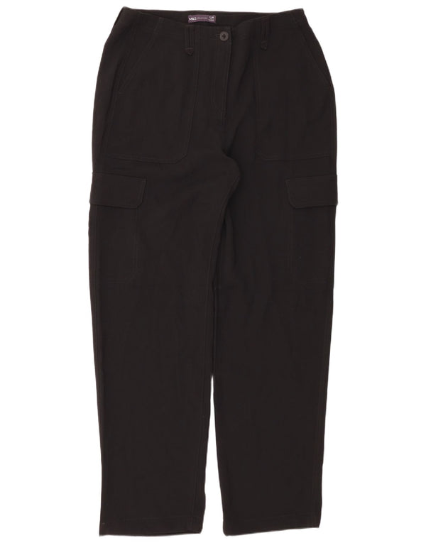 Pantaloni cargo drepti pentru femei Marks & Spencer UK 14 Large W34 L32 Black