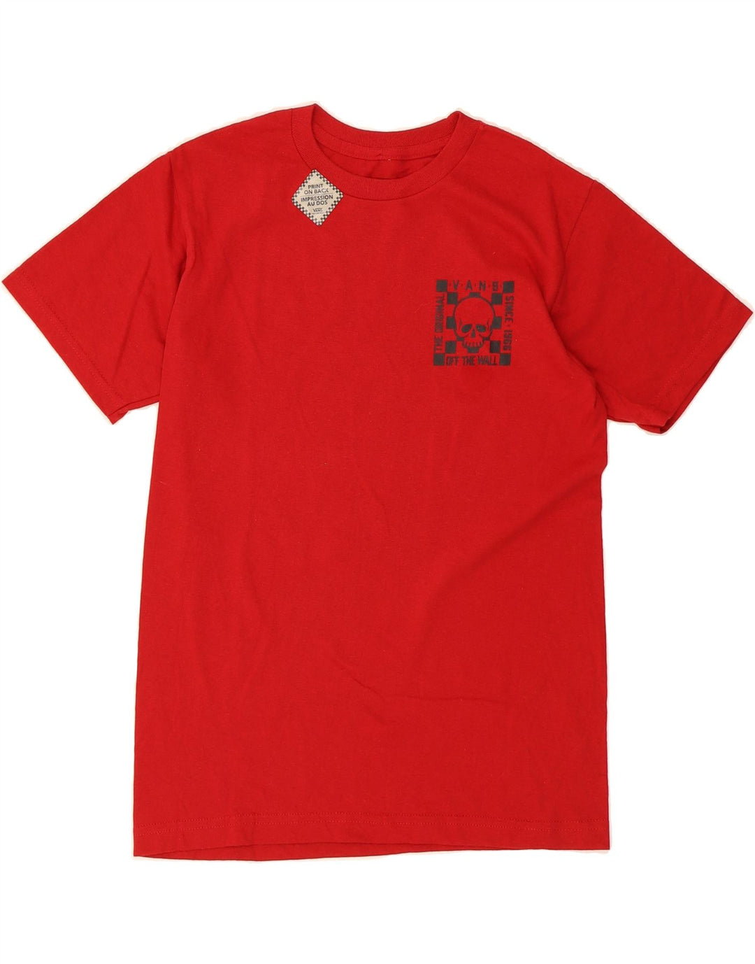 VANS Mens Graphic T-Shirt Top Small Red Cotton Vintage Vans and Second-Hand Vans from Messina Hembry 