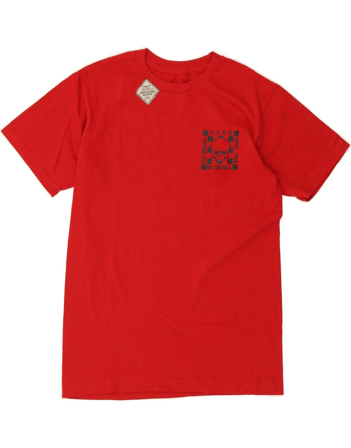 VANS Mens Graphic T-Shirt Top Small Red Cotton Vintage Vans and Second-Hand Vans from Messina Hembry 