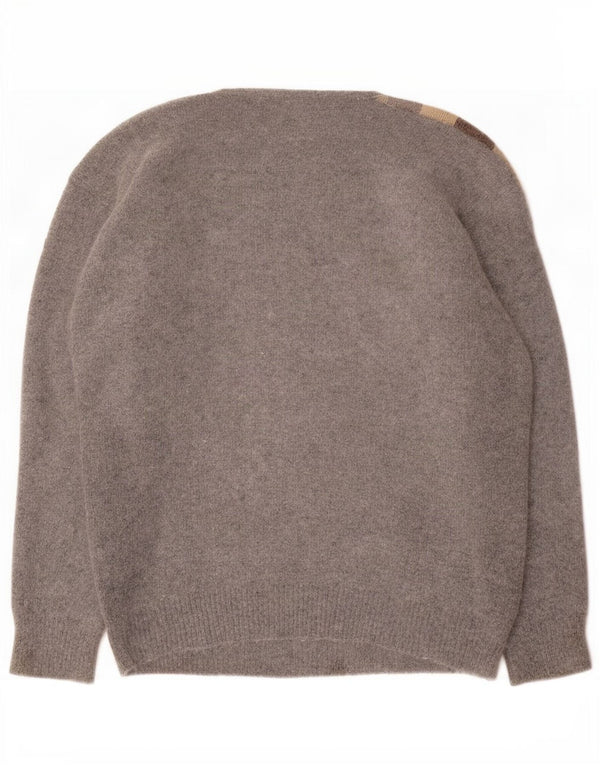Pulover pentru damă Louis London cu decolteu rotund EU 38 Medium Gri Colorblock