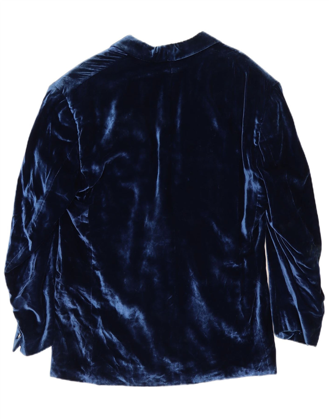 Jachetă vintage pentru bărbați din catifea cu 1 nasture, UK 38, albastru bleumarin mediu