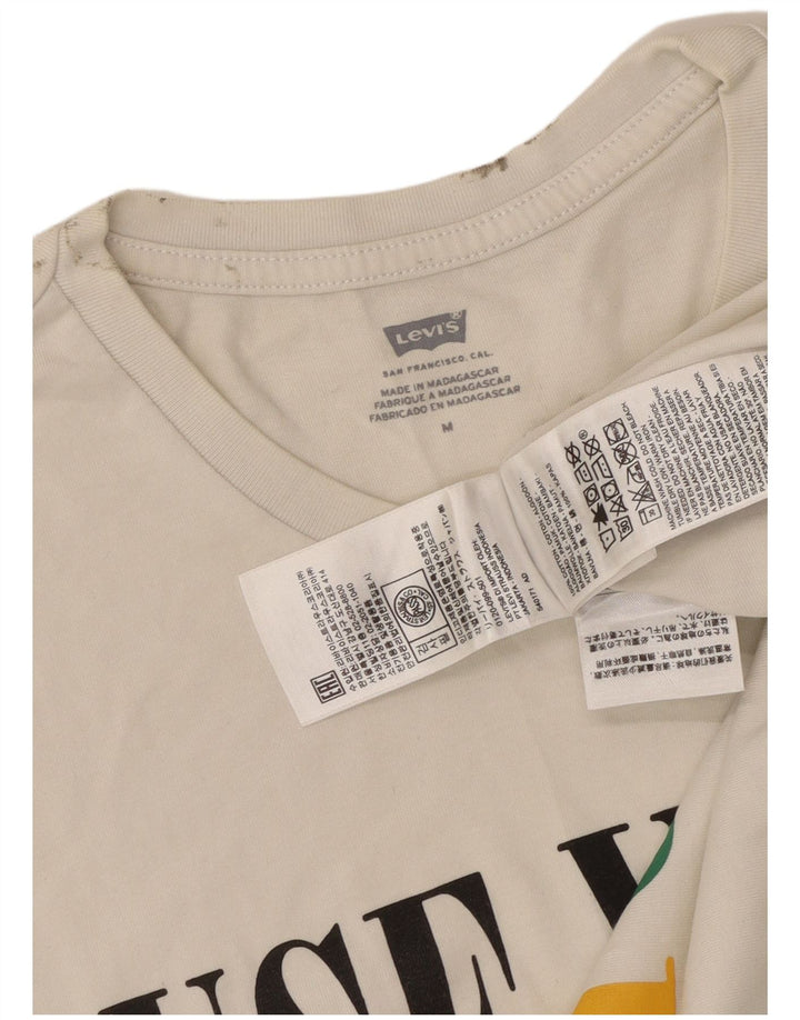 Vestă grafică pentru bărbați LEVI'S, bumbac alb mediu