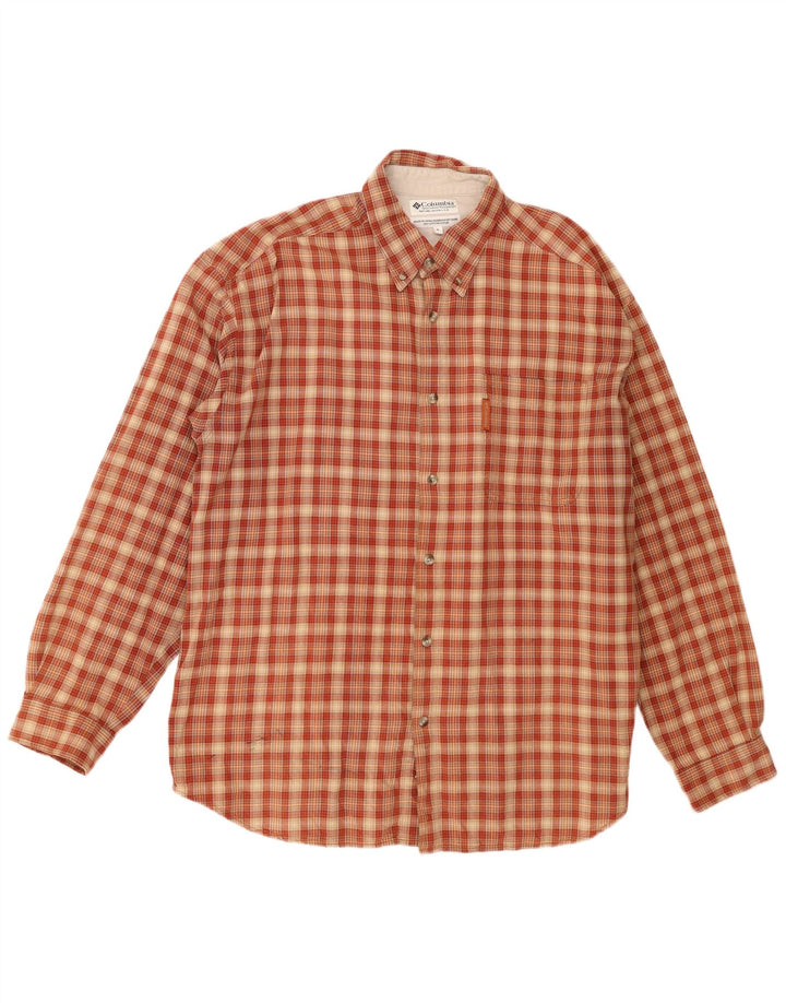 Cămașă Columbia pentru bărbați din flanel XL portocaliu din bumbac