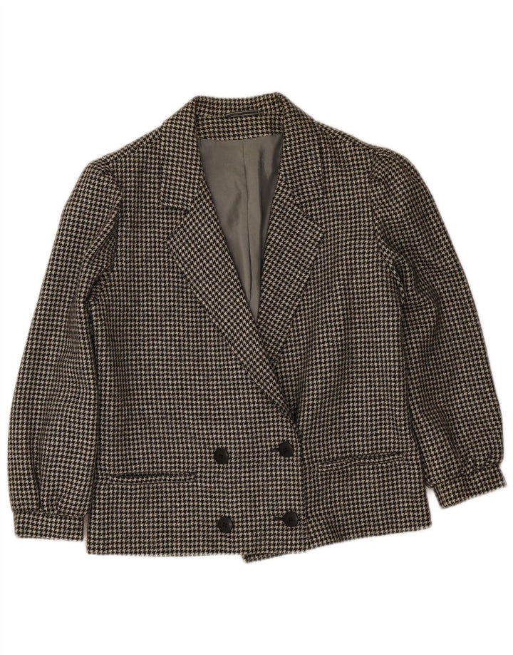 Jachetă vintage pentru femei cu piept dublu IT 46, mare, negru