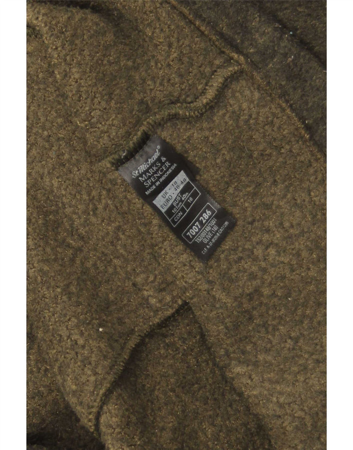 Jachetă fleece pentru femei Marks & Spencer UK 18 XL Kaki Poliester