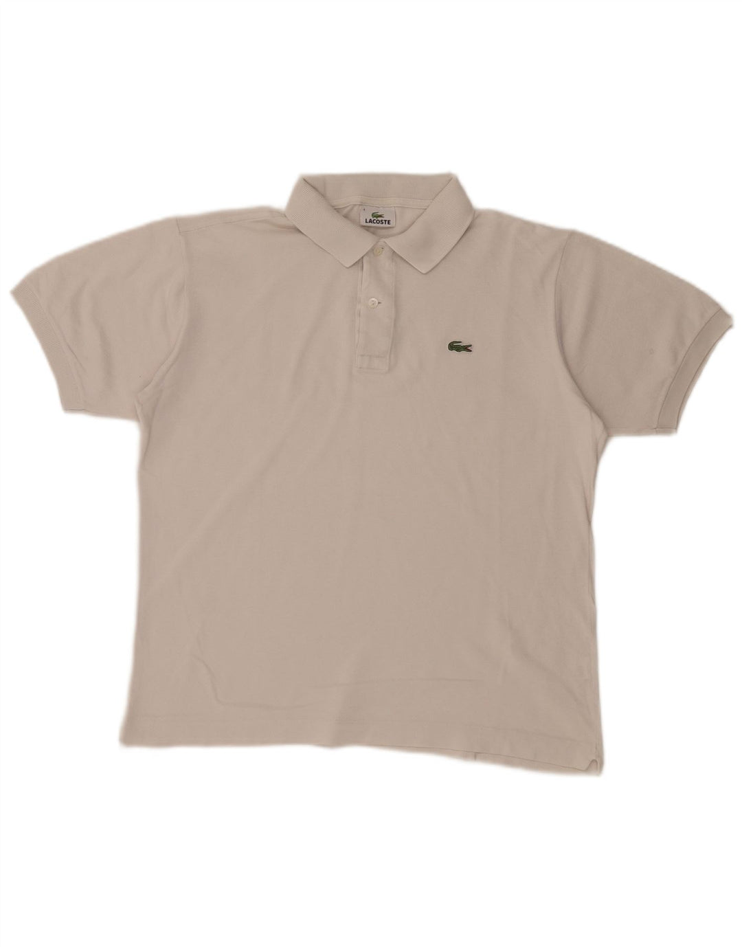 Tricou polo Lacoste pentru bărbați, mărimea 4, bumbac alb mediu