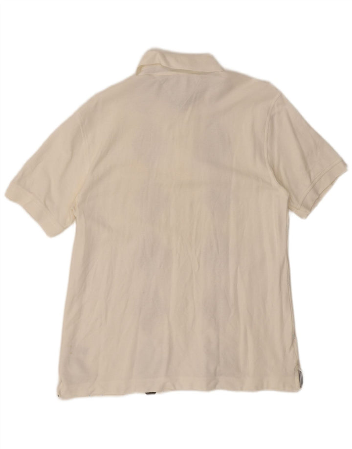 Tricou polo Tommy Hilfiger pentru bărbați, alb mediu, bumbac Argyle/Diamond