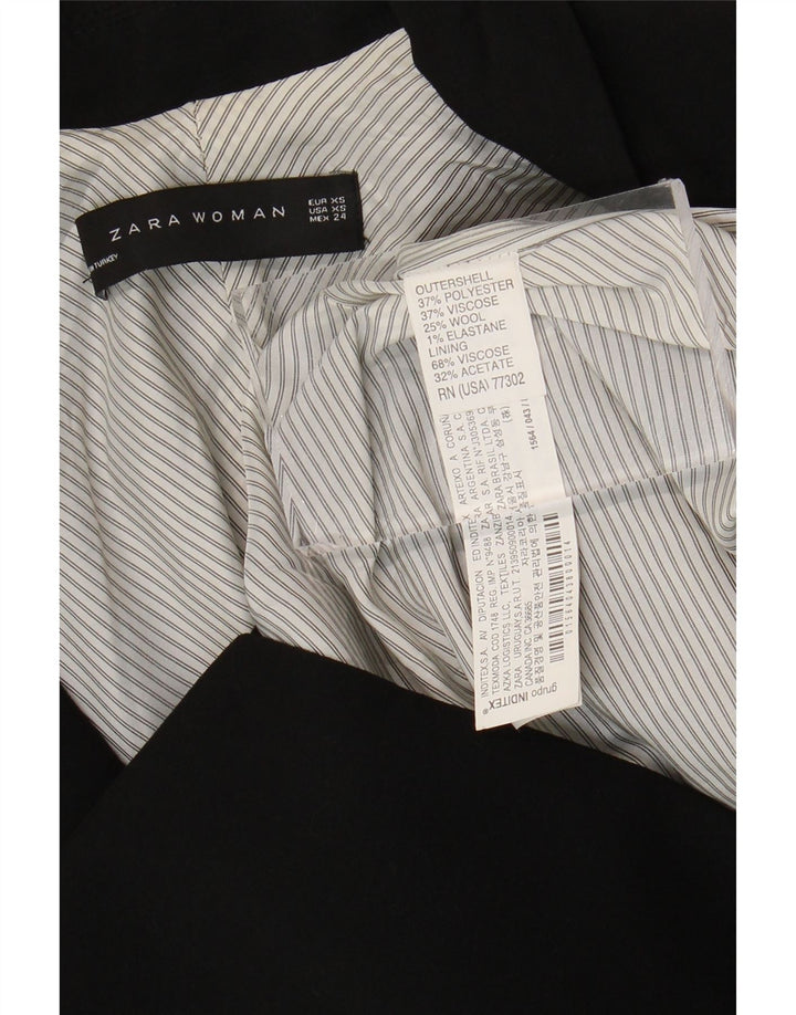 Sacou blazer pentru femei Zara, cu 1 nasture, UK 6 XS, poliester negru