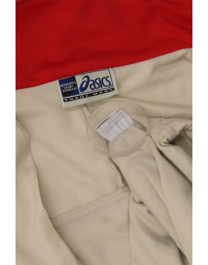 Jachetă de top pentru trening Asics pentru bărbați, poliester bloc de culoare, bej mediu