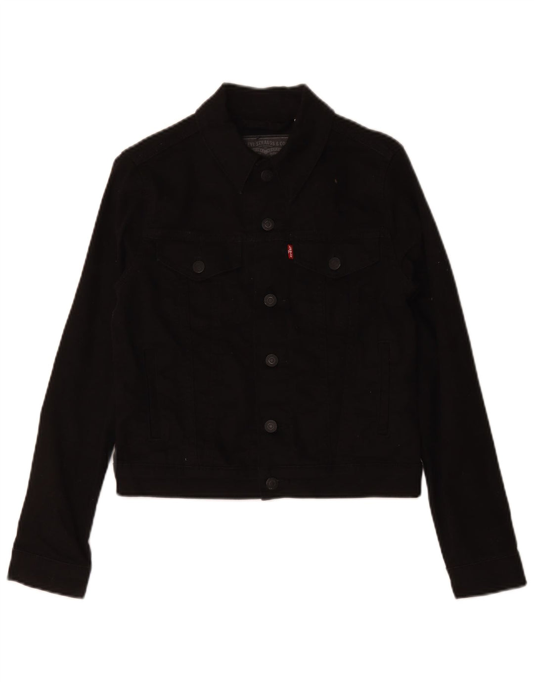 Jachetă de blugi Levi's pentru femei UK 6 XS, bumbac negru