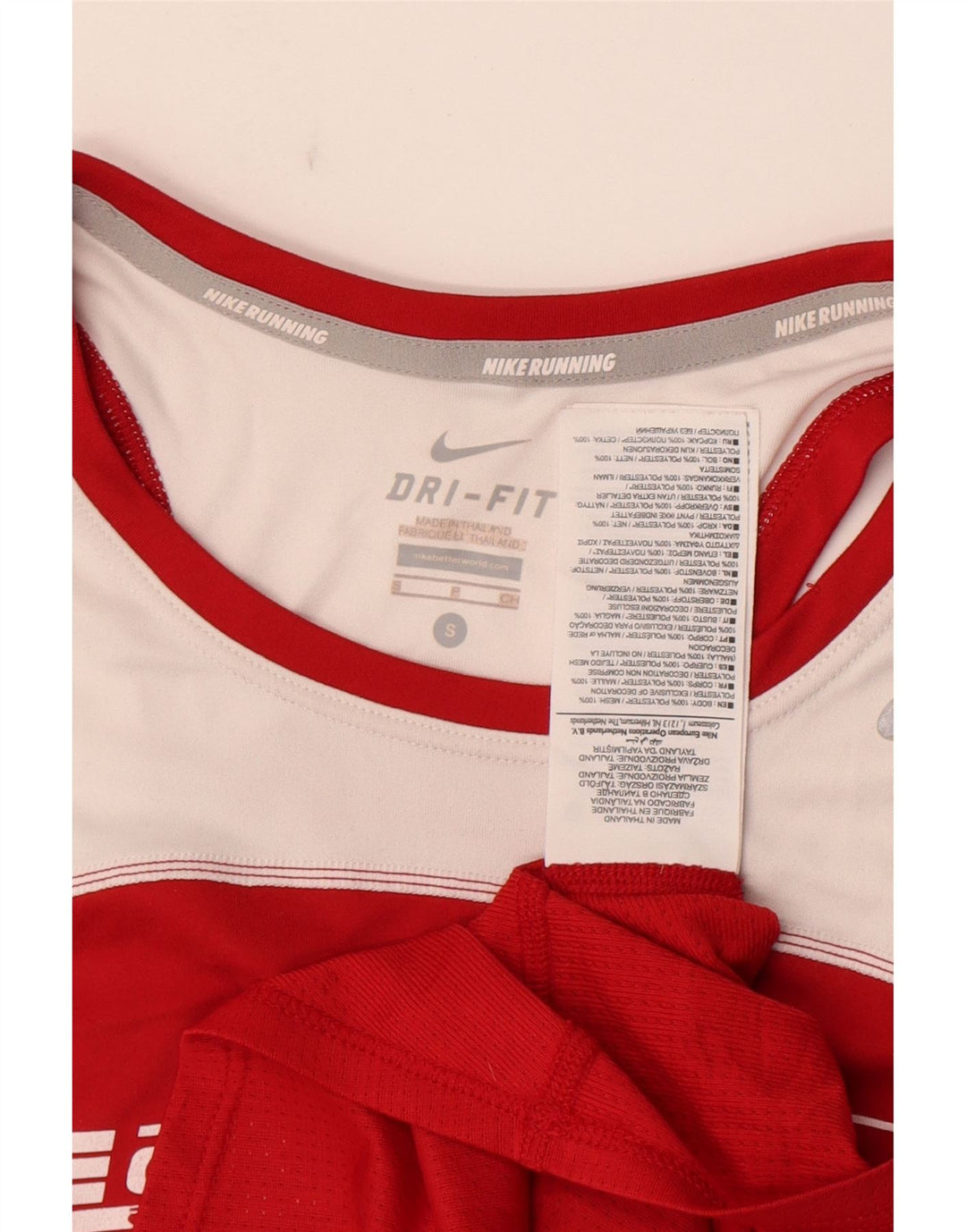 Top cu vestă grafică Nike pentru femei UK 10, roșu, poliester color bloc