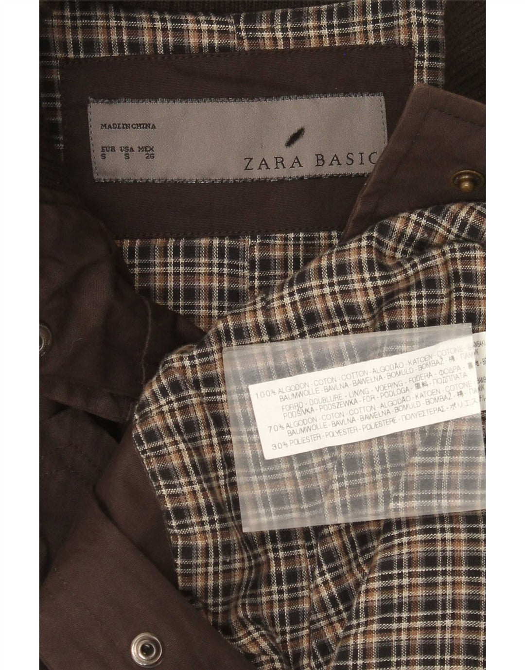 Jachetă Utilitară pentru Damă Zara UK 10 Mic Maro Bumbac