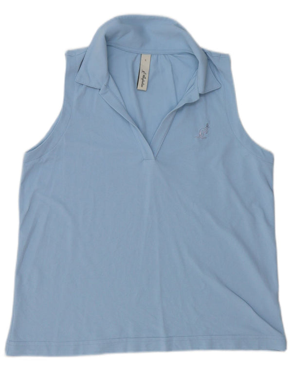 AUSTRALIAN L'ALPINA Tricou polo fără mâneci pentru femei UK 10 Small Blue Poliamidă