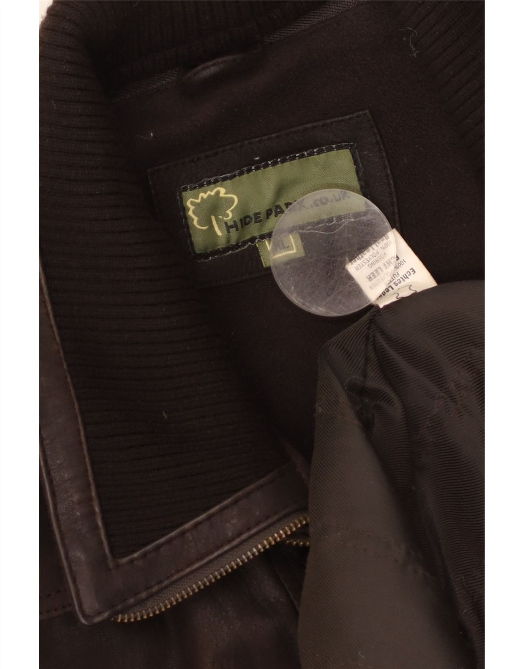 Palton din piele pentru bărbați Hidepark UK 42 XL din piele maro