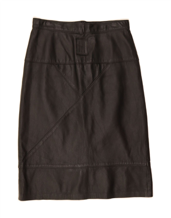 VINTAGE Womens Leather Skirt W30 Medium  Black Vintage Vintage and Second-Hand Vintage from Messina Hembry 