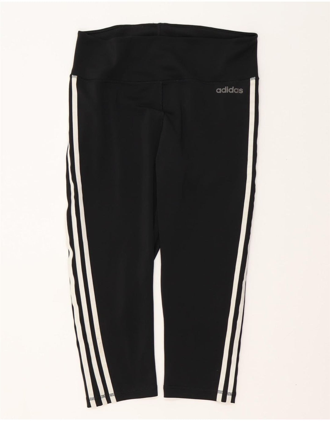 Leggings ADIDAS Climalite Capri pentru femei Marea Britanie 16/18 Poliester negru mare