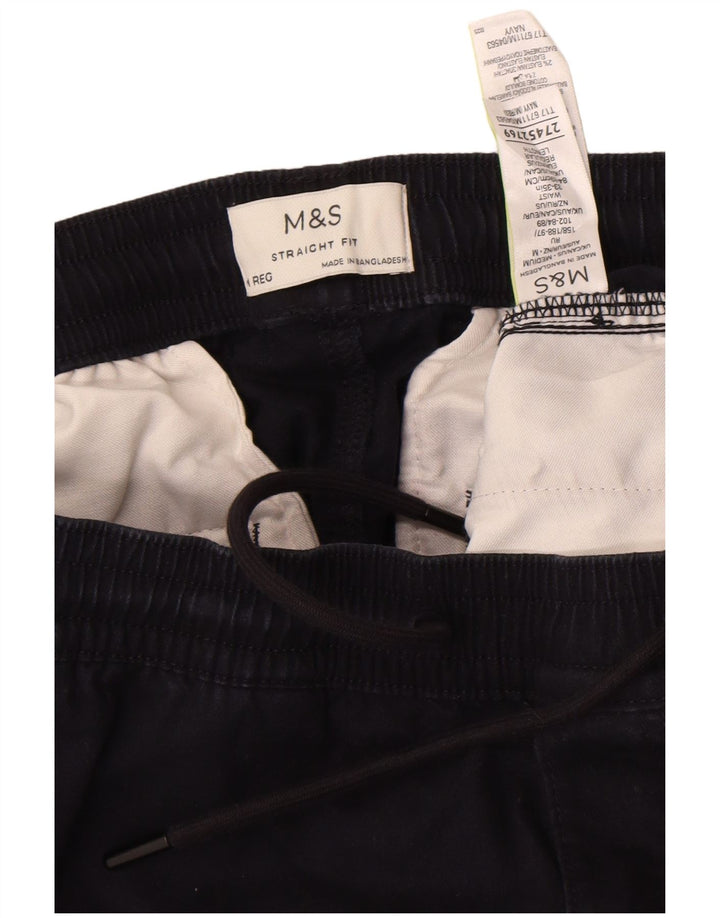 Pantaloni chino drepti pentru femei Marks & Spencer Mediu L34 L29 Bleumarin
