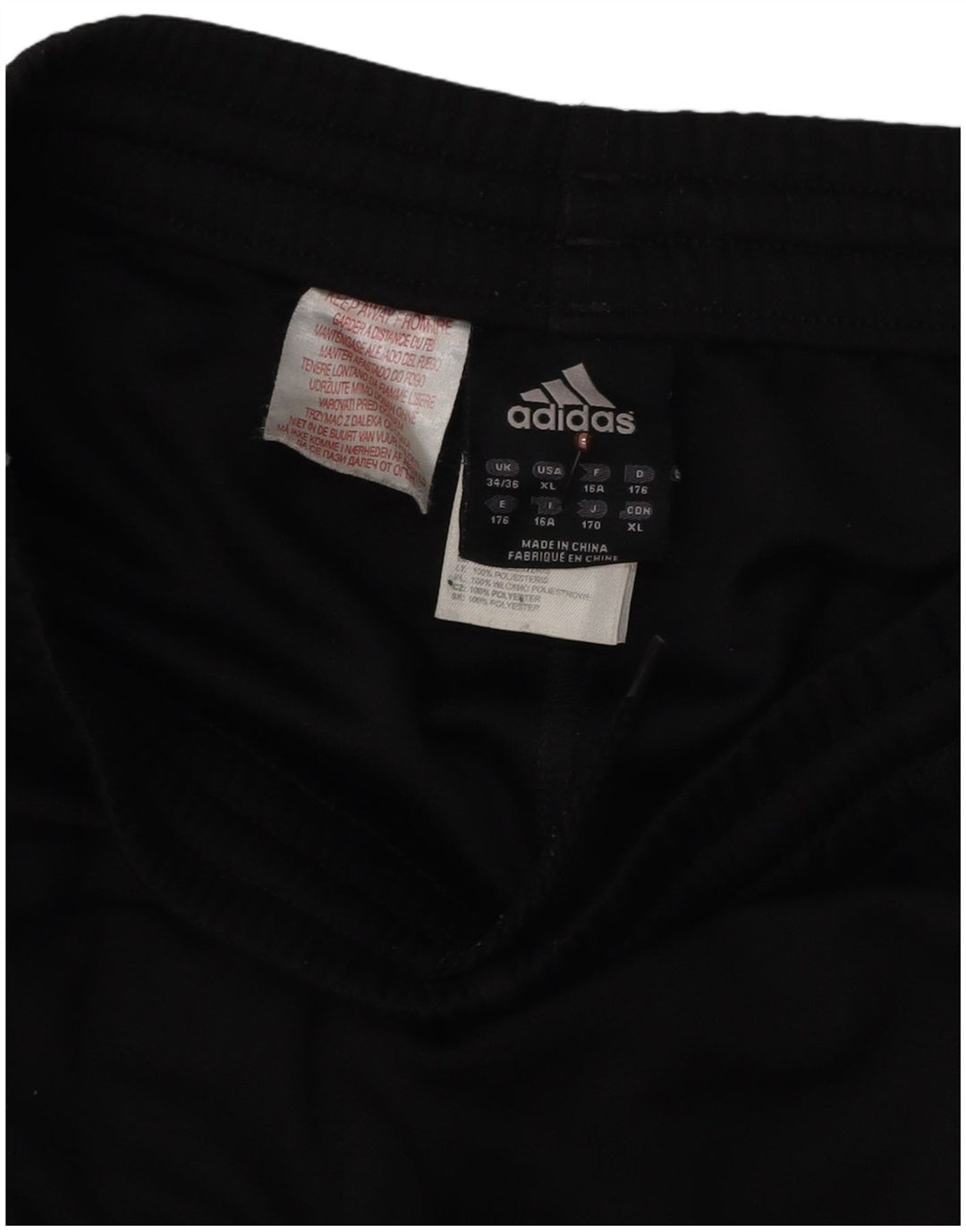 Pantaloni de trening Adidas pentru băieți 15-16 ani, negru, poliester
