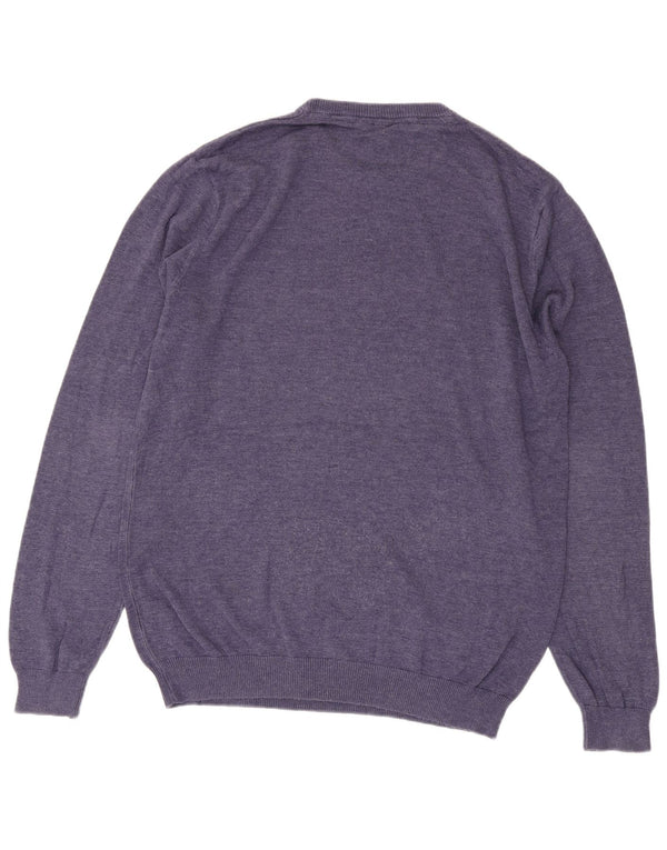 Pulover pentru bărbați Volcom cu gât roșu, bumbac mare violet
