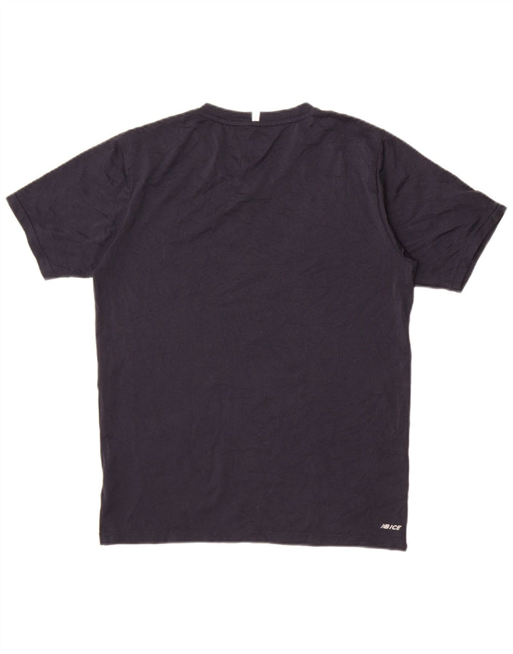 Tricou pentru bărbați New Balance Top mic din poliester bleumarin