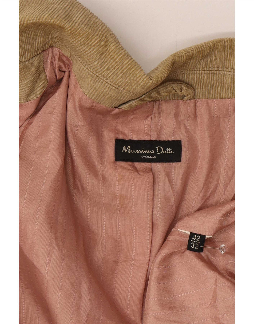 Massimo Dutti Jachetă de damă din velur cu 3 nasturi EU 42 Maro mare