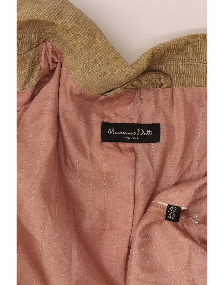 Massimo Dutti Jachetă de damă din velur cu 3 nasturi EU 42 Maro mare