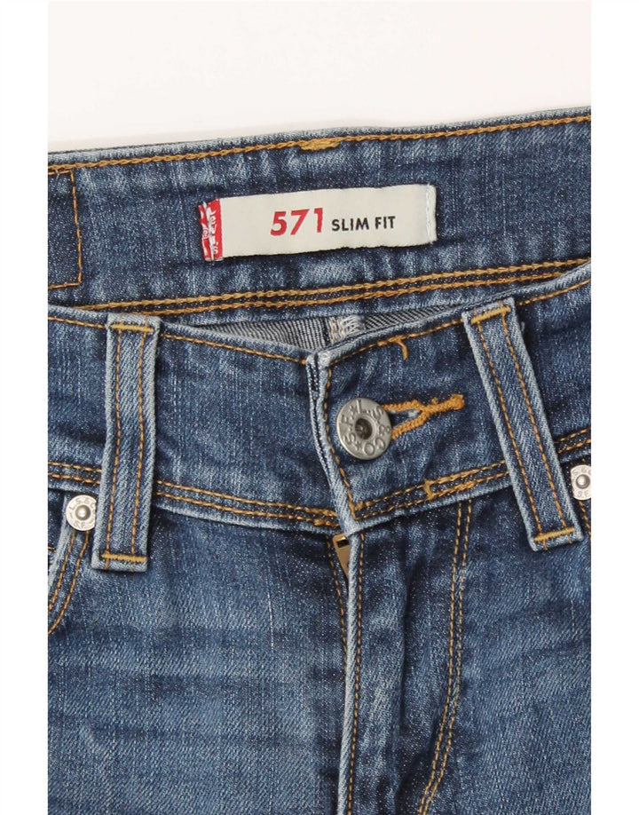 Blugi Levi's 571 Slim pentru femei W27 L34 Bumbac albastru