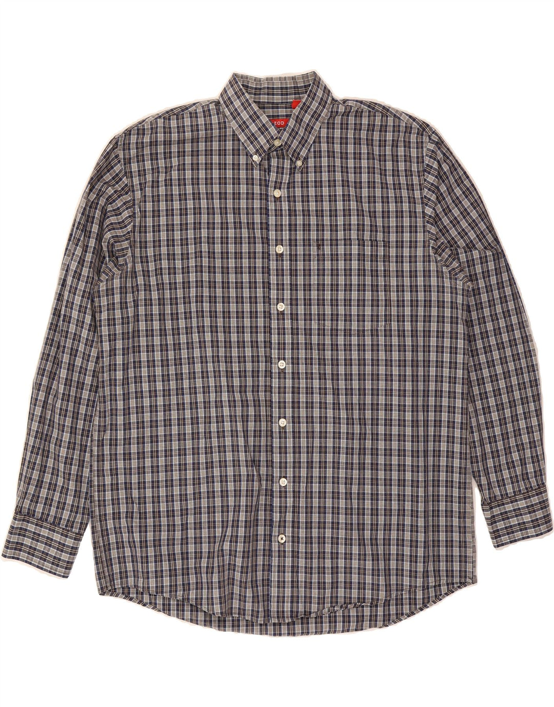 IZOD Mens Shirt XL Navy Blue Check Cotton Vintage Izod and Second-Hand Izod from Messina Hembry 