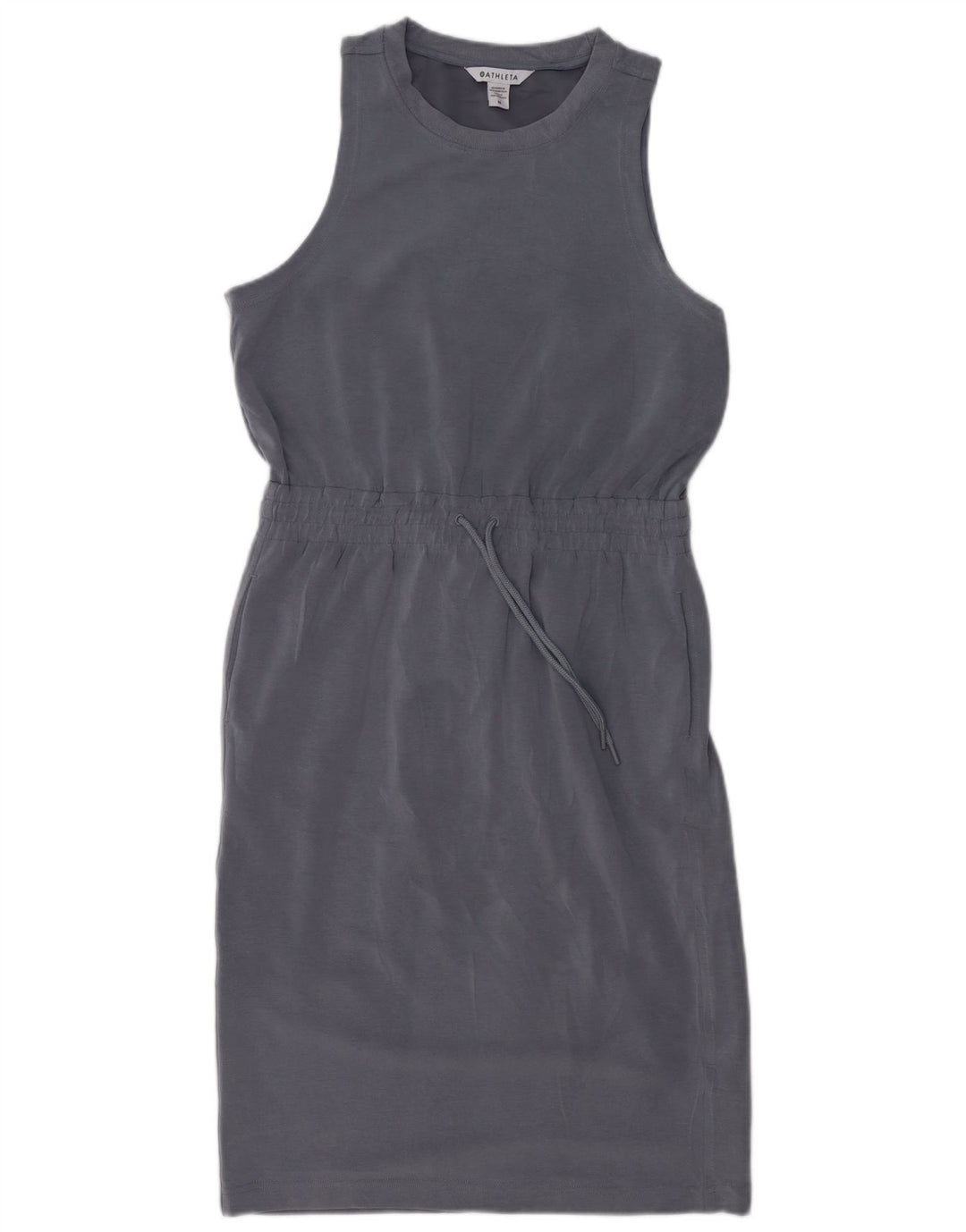 ATHLETA Rochie de damă fără mâneci teacă UK 14 Medium Gri Tencel