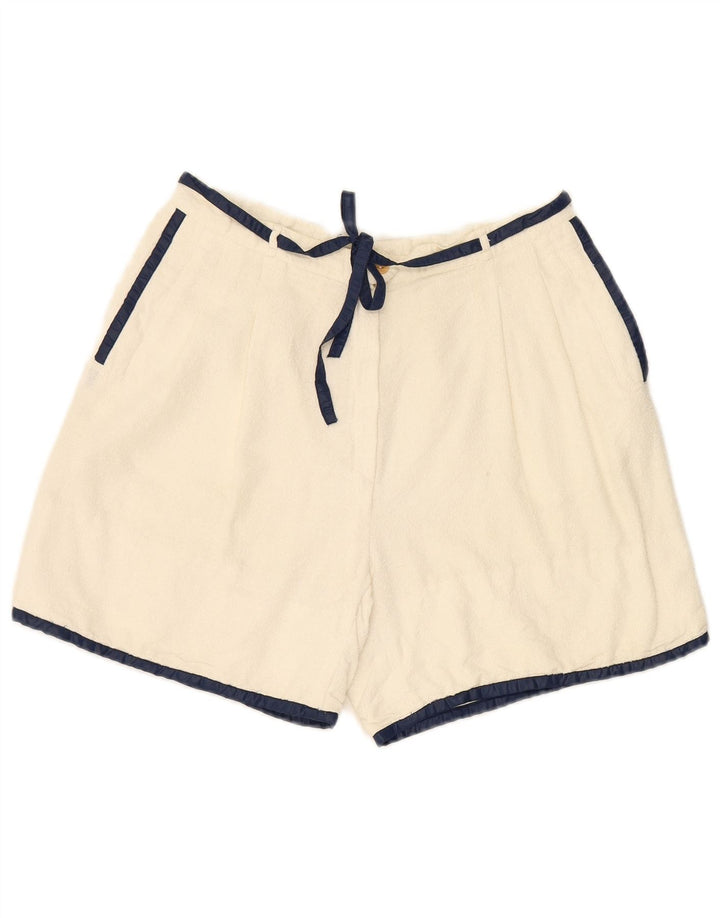 OURAGAN Womens Casual Shorts W28 Medium White Cotton