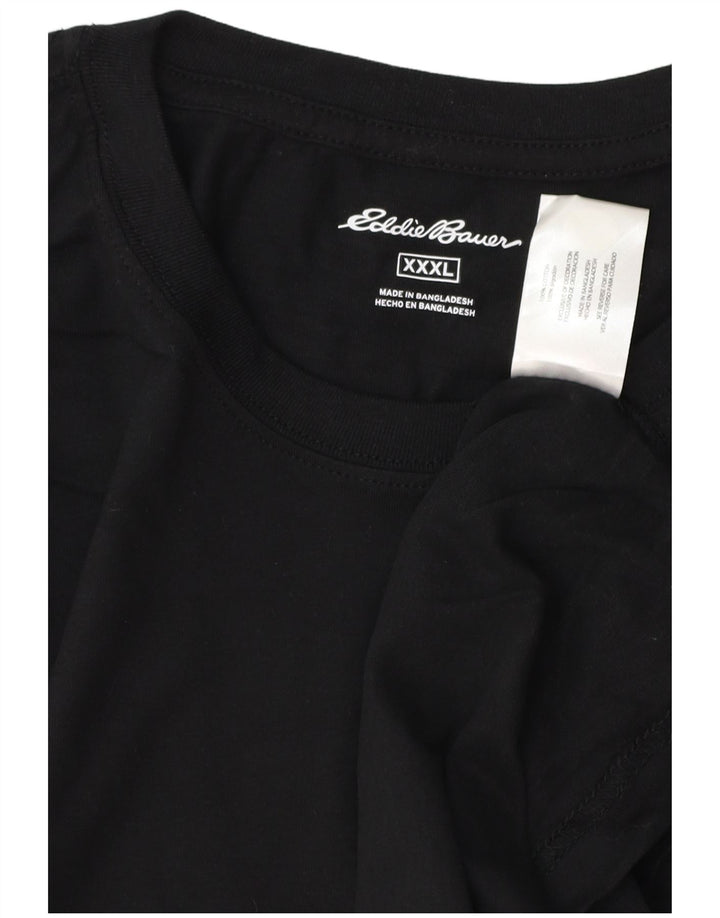 EDDIE BAUER Tricou Bărbați Top 3XL Bumbac Negru