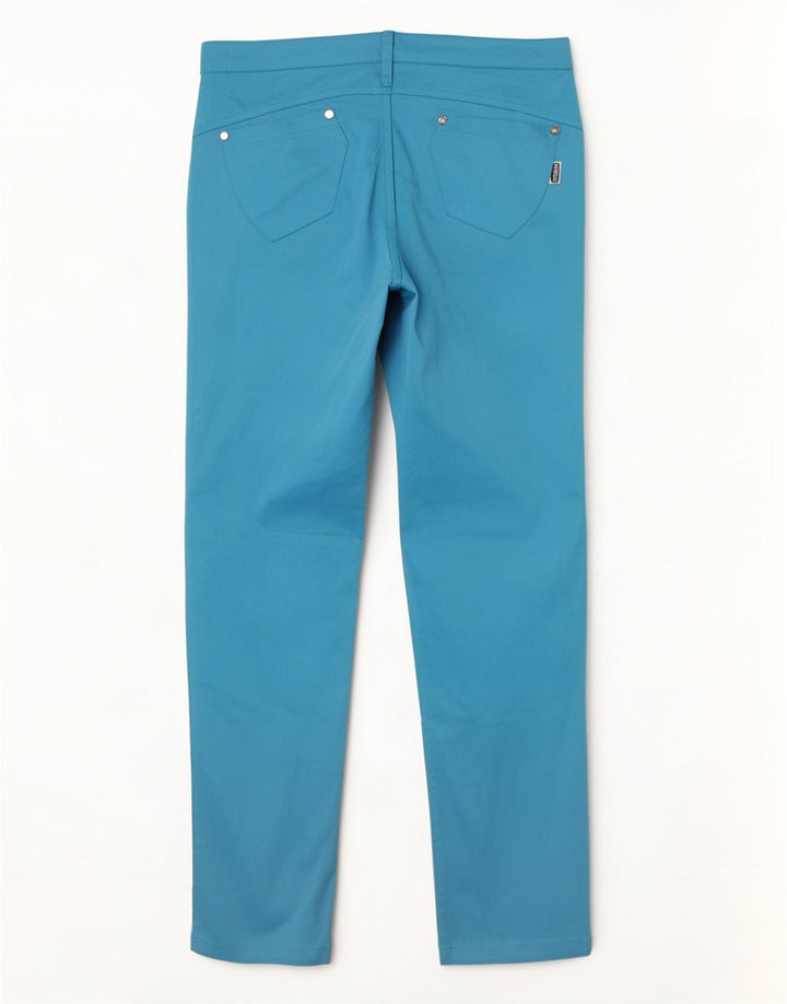 Pantaloni de damă vintage slim casual W28 L30 poliester albastru