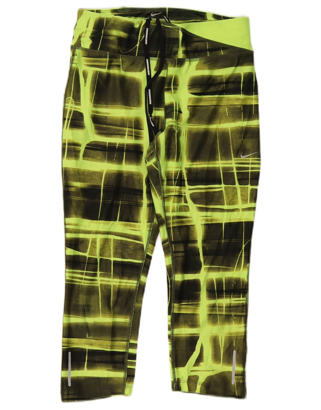 Pantaloni de trening Nike Dri Fit pentru femei UK 8 Small Green Check Poliester