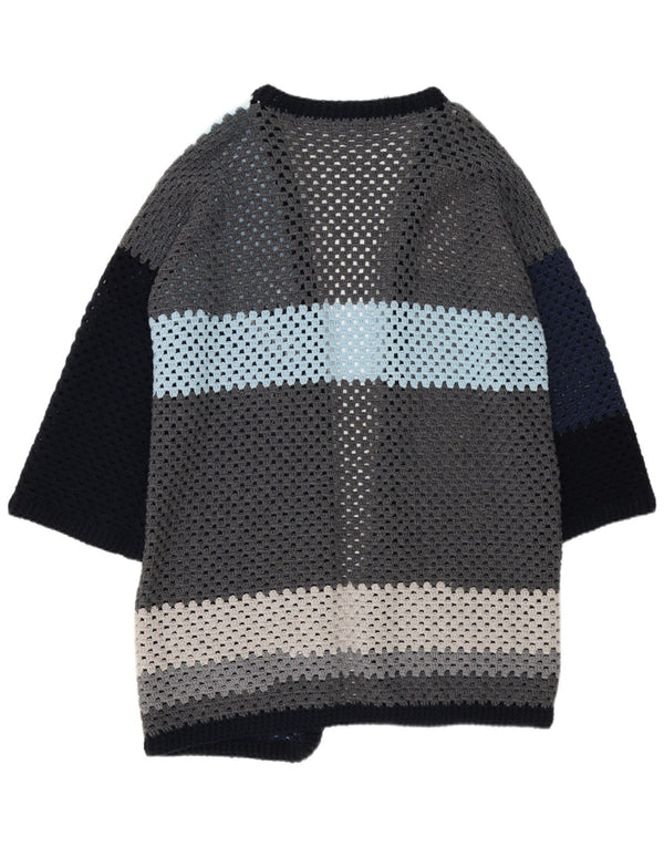 Pulover Cardigan Vintage pentru femei cu mâneci 3/4 UK 16 mare, multicolor