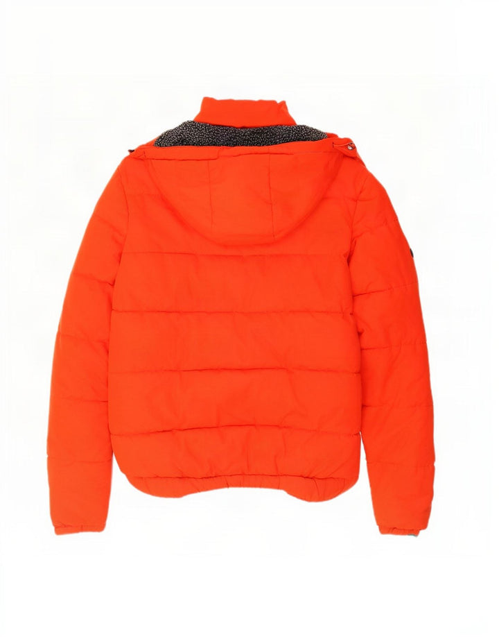 Jachetă căptușită cu glugă Superdry pentru bărbați UK 38 Poliester portocaliu mediu