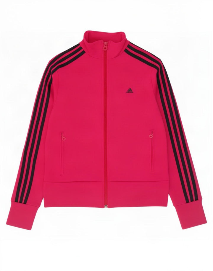 Jachetă de top pentru trening Adidas pentru femei UK 12 Poliester roz mediu