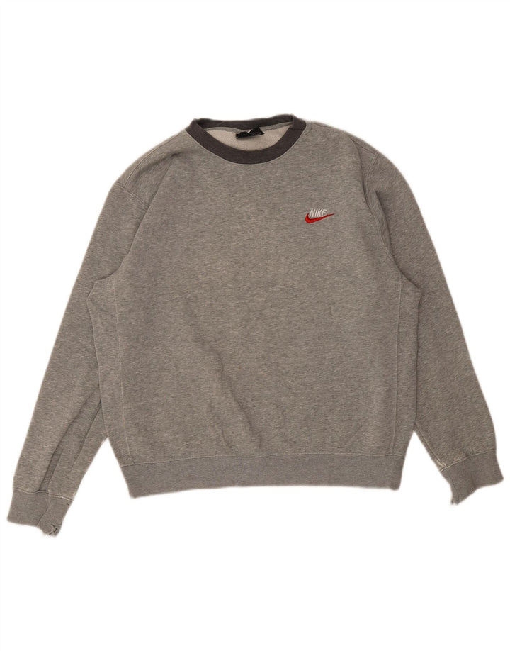 Pulover Nike pentru bărbați, bumbac cu pete, gri mediu