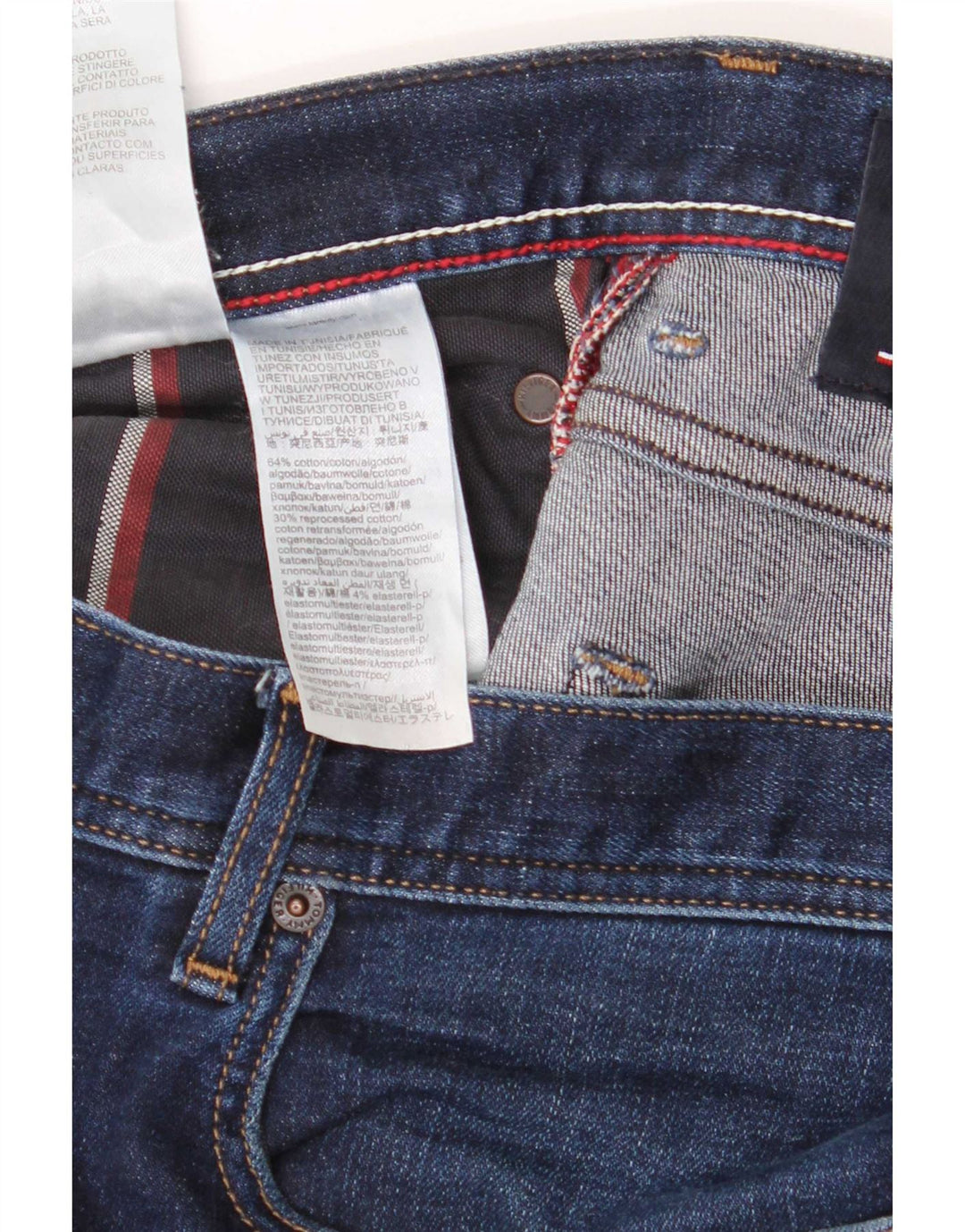 Blugi slim pentru bărbați Tommy Hilfiger W36 L32 bumbac bleumarin