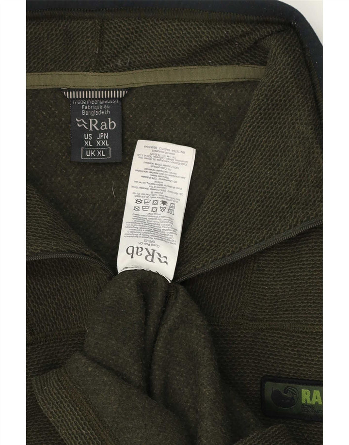 Pulover pentru bărbați Rab, cu fermoar și gât, XL Poliester verde