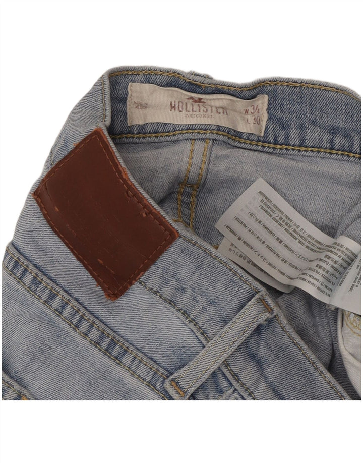 Blugi Hollister pentru bărbați Slim W34 L30 Blue Bumbac