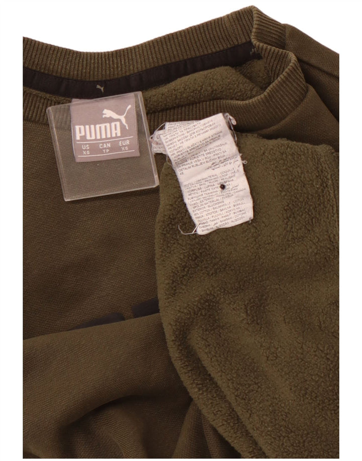 Pulover grafic pentru bărbați PUMA XS bumbac kaki