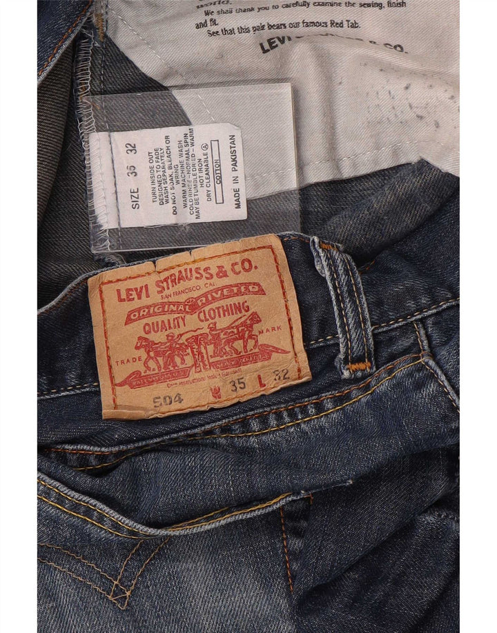Jeans Levi's 504 Regular Straight pentru bărbați L35 L32 Bumbac albastru